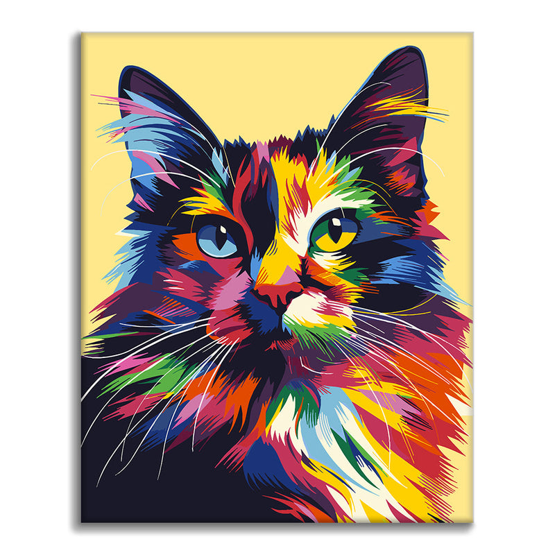 Geometría de gatos coloridos - Pinta por números