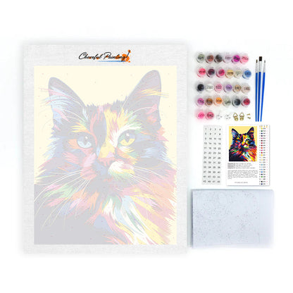 Geometría de gatos coloridos - Pinta por números