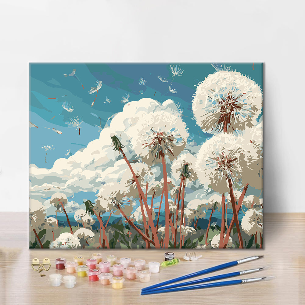 Campo de dientes de león - Pintura por números