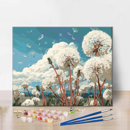 Campo de dientes de león - Pintura por números