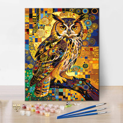 Búho Nocturno Eterno - Pintura por Números