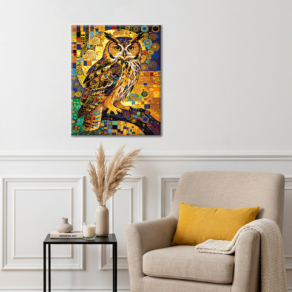Búho Nocturno Eterno - Pintura por Números