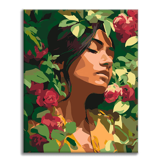 Niña de las flores - Pintura por números