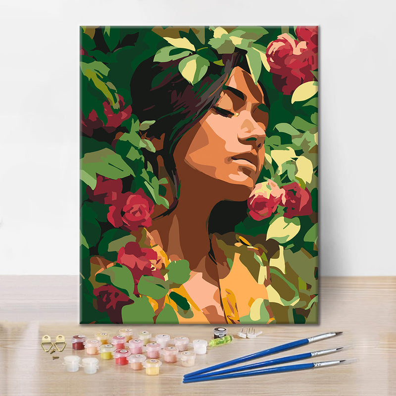 Niña de las flores - Pintura por números