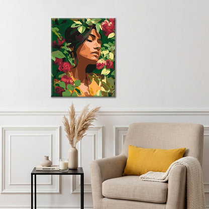Niña de las flores - Pintura por números