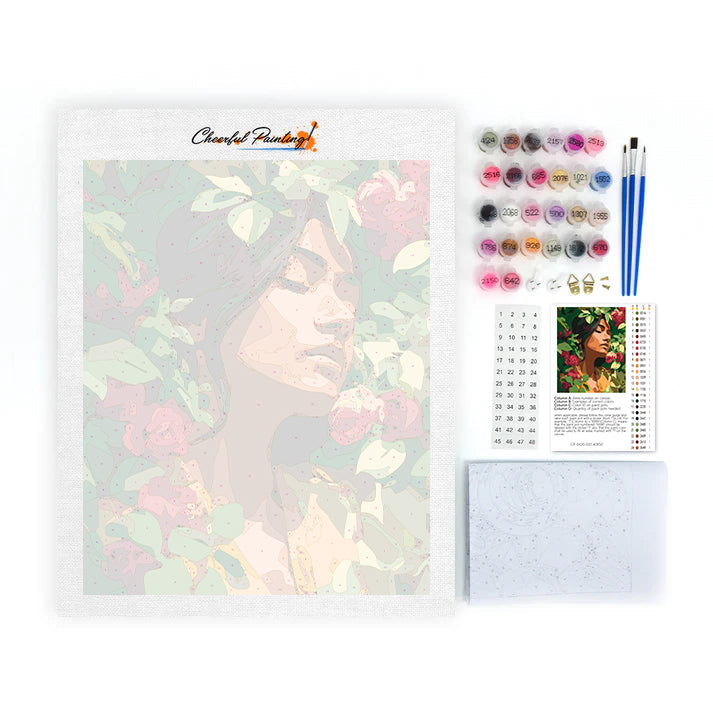 Niña de las flores - Pintura por números