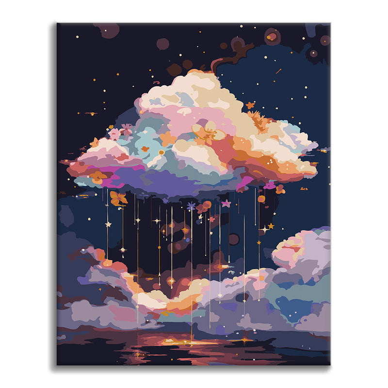 Sueño floral galáctico - Pintura por números