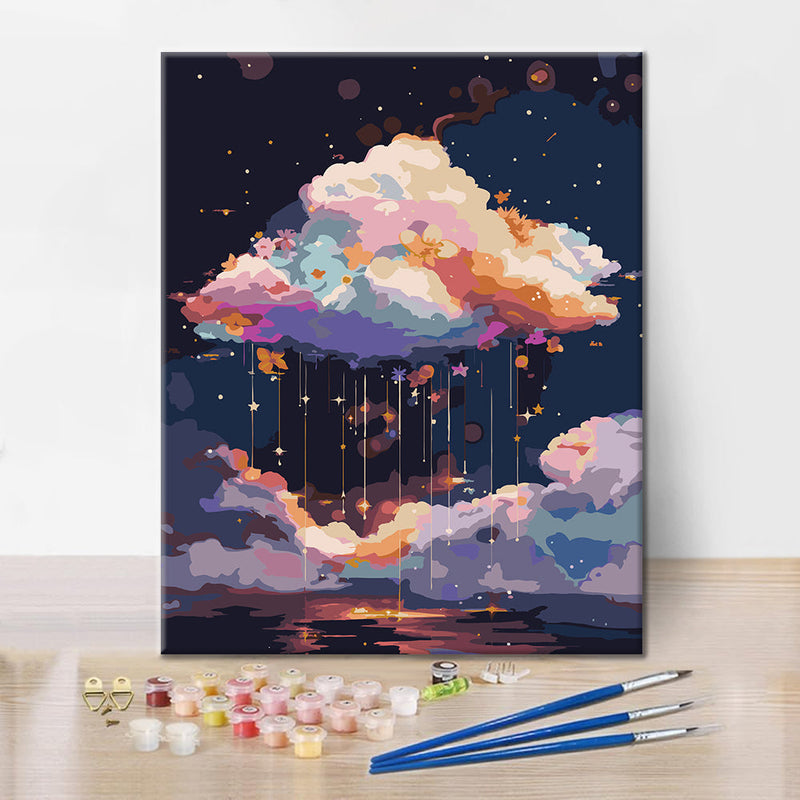 Sueño floral galáctico - Pintura por números