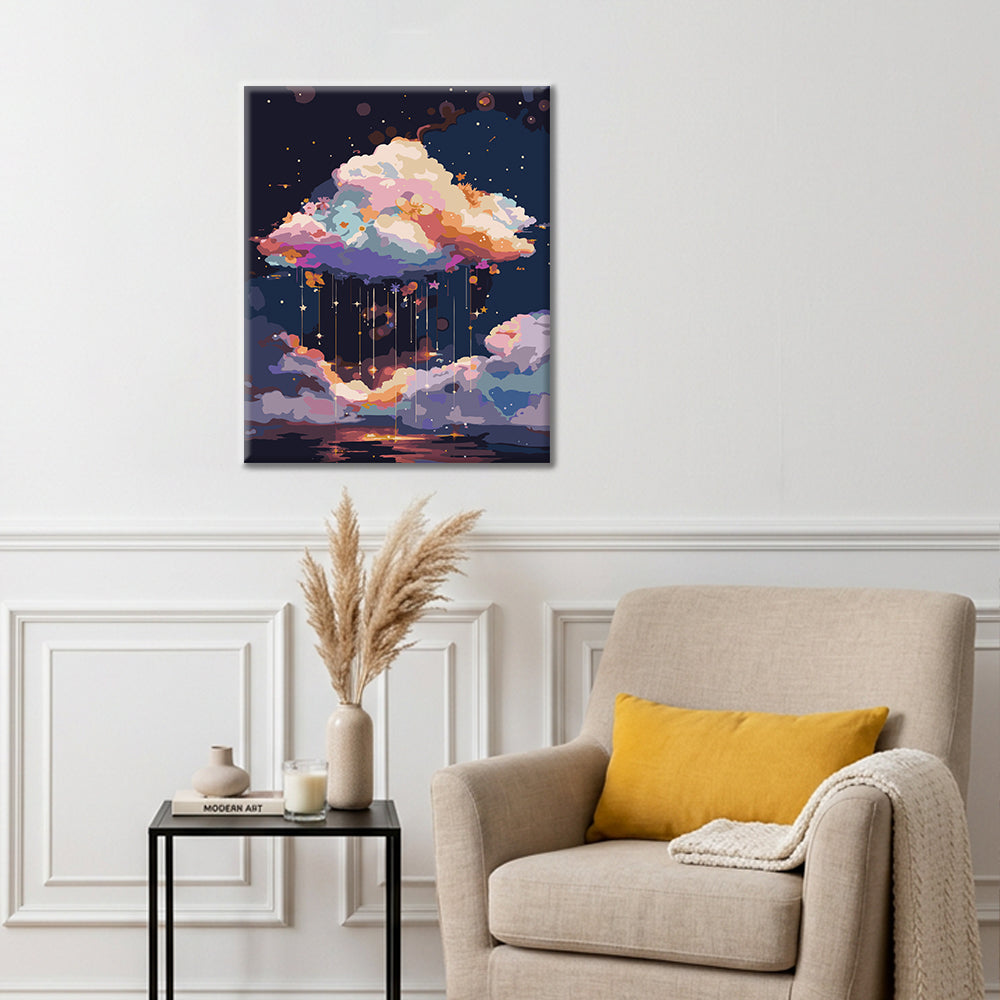 Sueño floral galáctico - Pintura por números