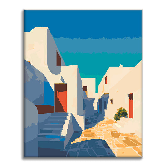 Callejón blanco puro - Pintar por números