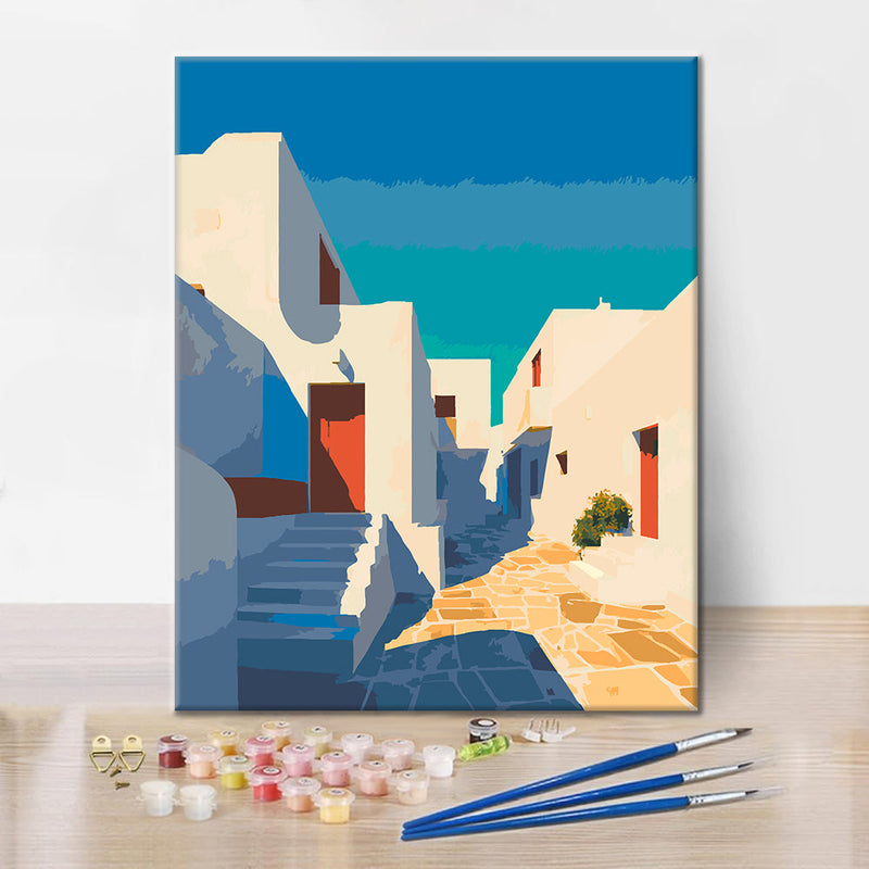 Callejón blanco puro - Pintar por números