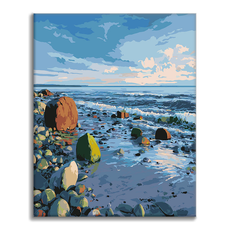 Costa rocosa - Pintura por números