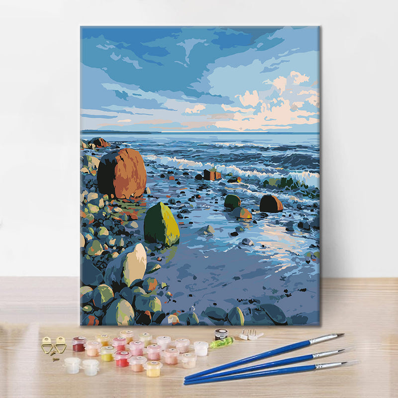 Costa rocosa - Pintura por números