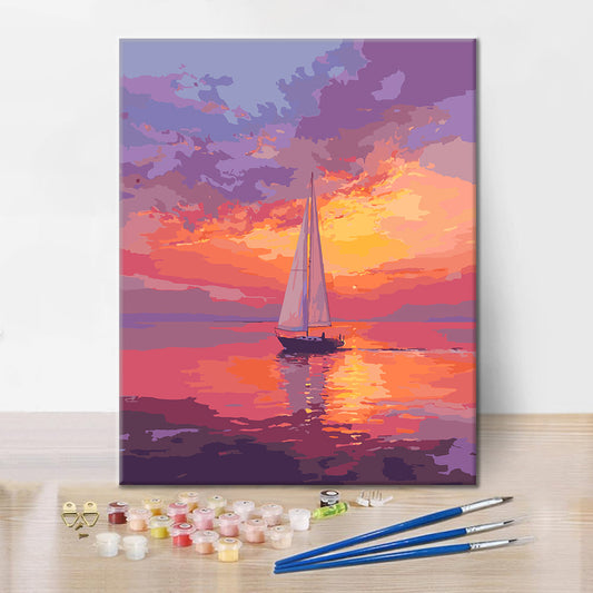 Vela y Resplandor del Sol - Pintura por Números