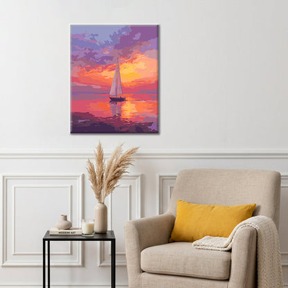 Vela y Resplandor del Sol - Pintura por Números