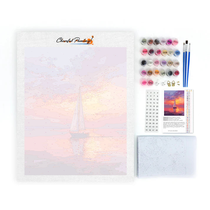 Vela y Resplandor del Sol - Pintura por Números