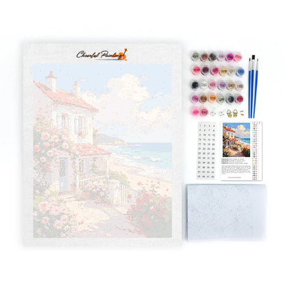 Casa de campo Seaside Rose - Pintura por números