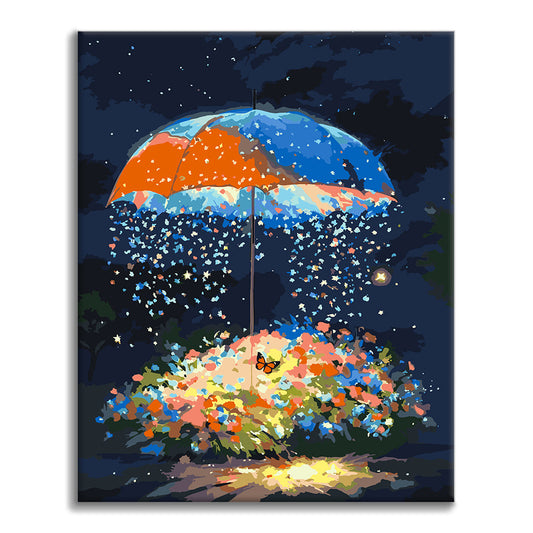 Jardín de sombrillas estrelladas - Pintura por números