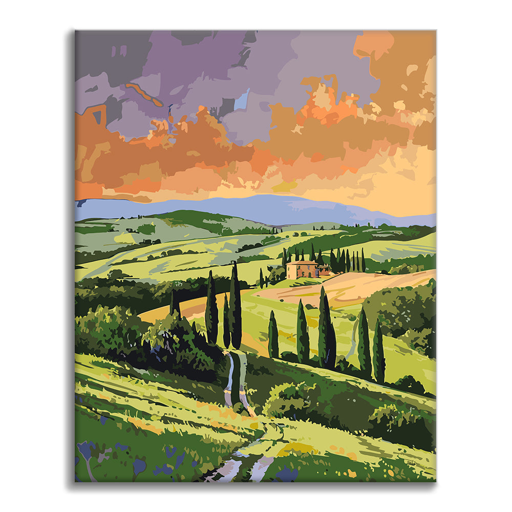 Ciprés toscano - Pintura por números