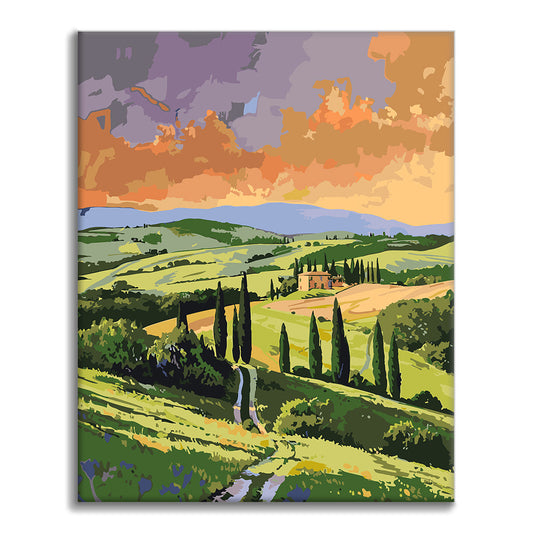 Ciprés toscano - Pintura por números