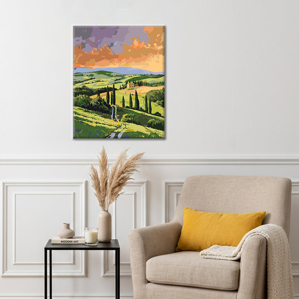 Ciprés toscano - Pintura por números