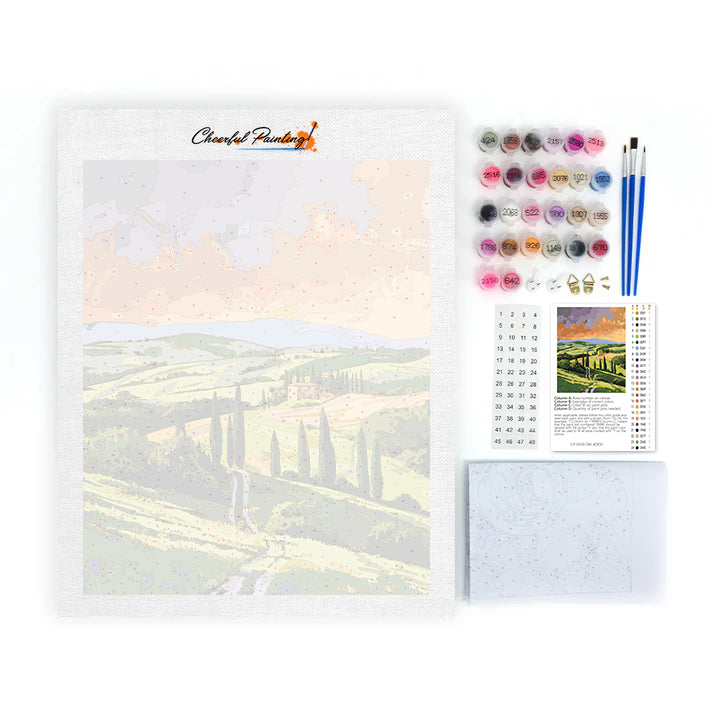 Ciprés toscano - Pintura por números