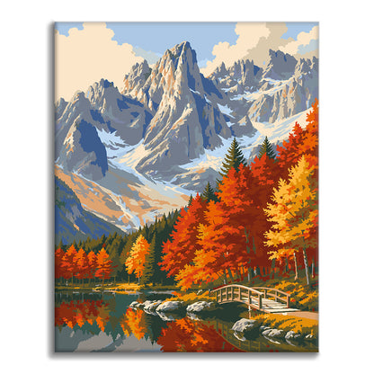 Reflejo otoñal – Pintura por números
