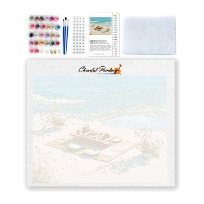 Té junto a la playa – Pintura por números