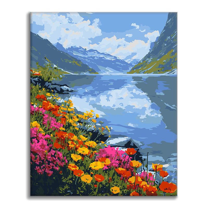 Lago florecido – Pintura por números