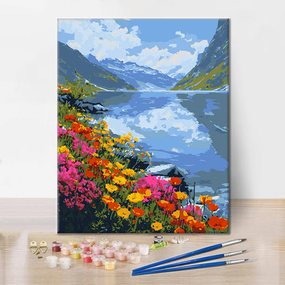 Lago florecido – Pintura por números