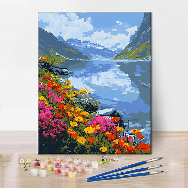 Lago florecido – Pintura por números