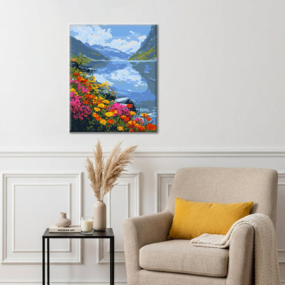 Lago florecido – Pintura por números