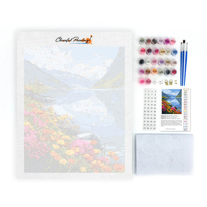 Lago florecido – Pintura por números