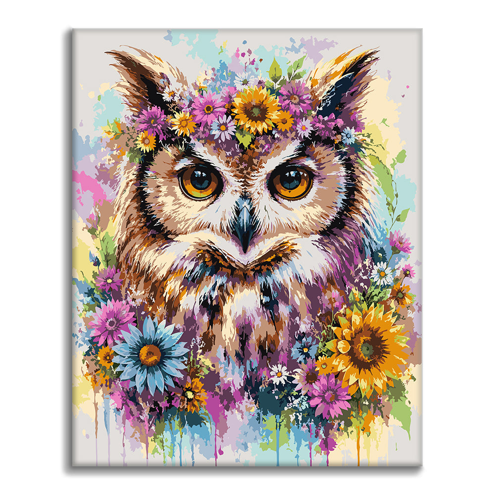 Búho florido – Pintura por números