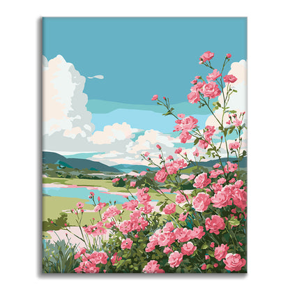 Vista florida – Pintura por números