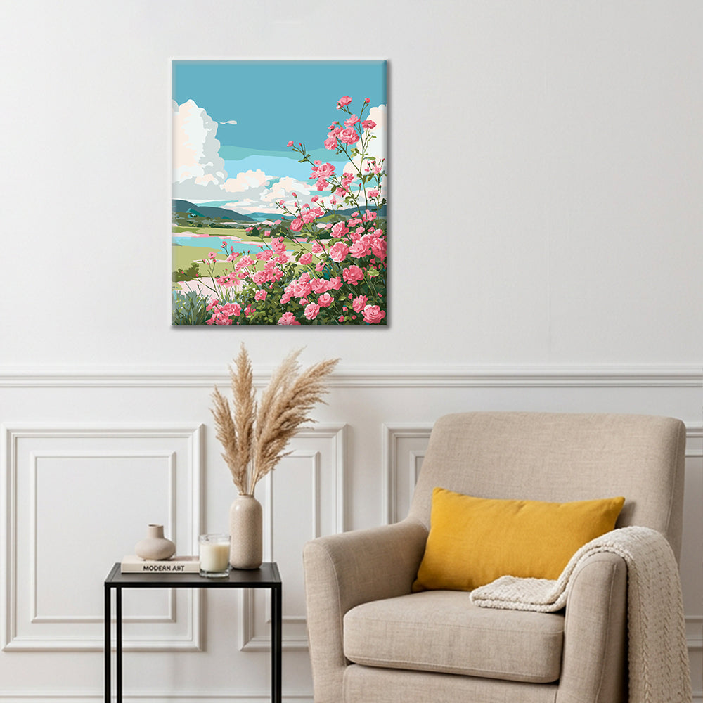 Vista florida – Pintura por números