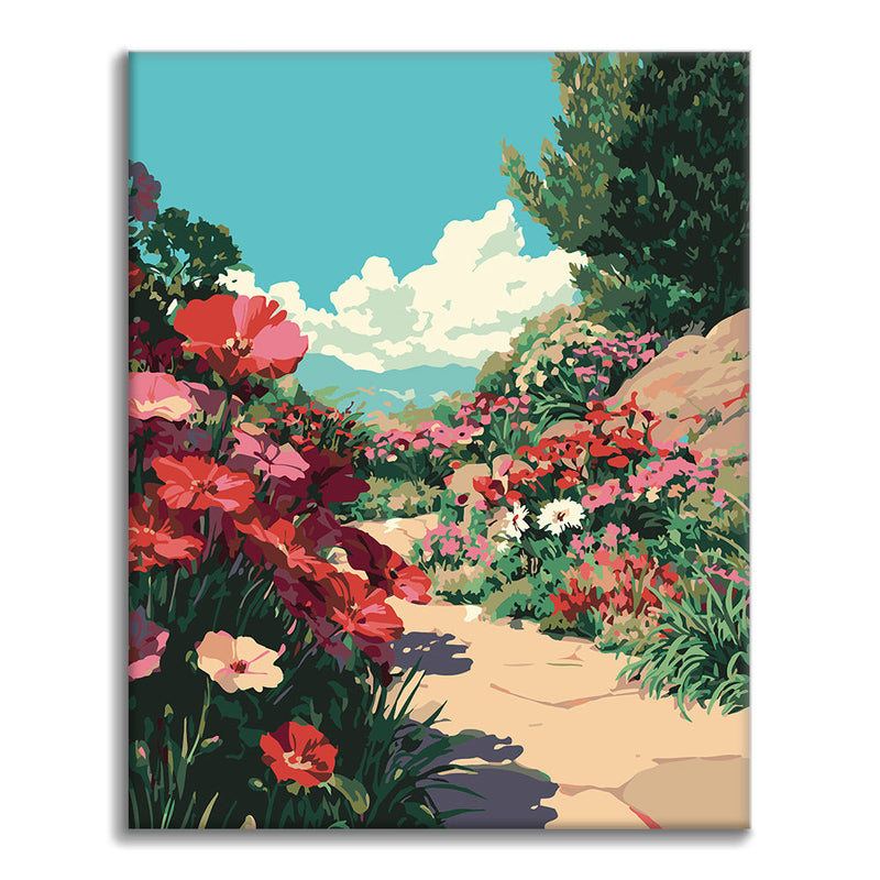 Sendero florido – Pintura por números