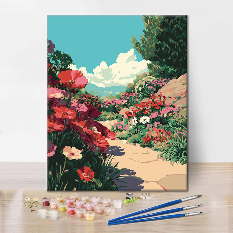 Sendero florido – Pintura por números