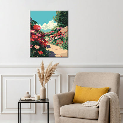 Sendero florido – Pintura por números