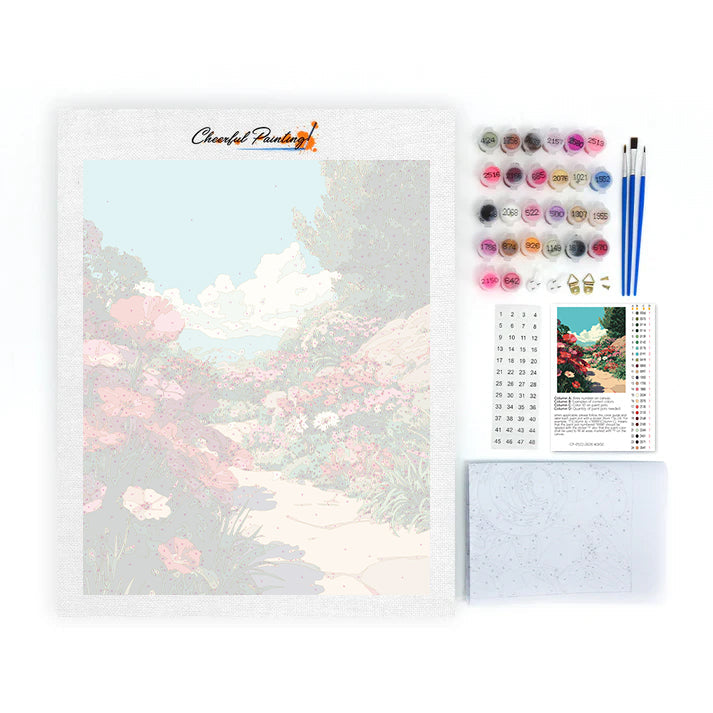 Sendero florido – Pintura por números