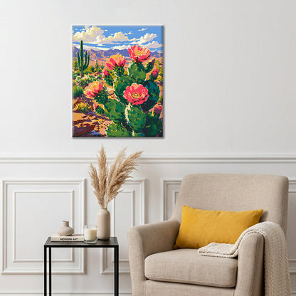 Flor de cactus – Pintura por números