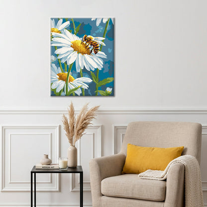 Margaritas y abejas – Pintura por números