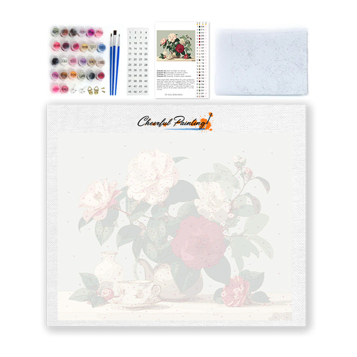 Camelias elegantes – Pintura por números