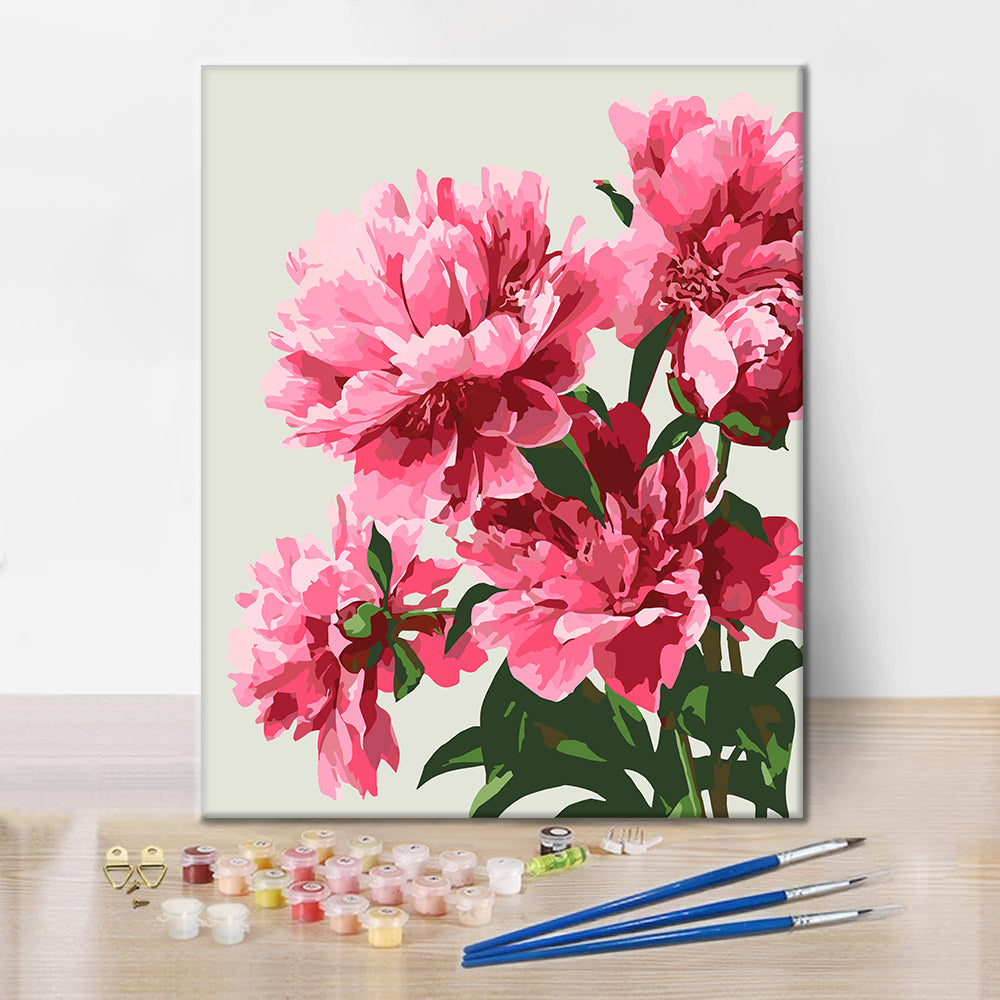 Peonías exquisitas – Pintura por números