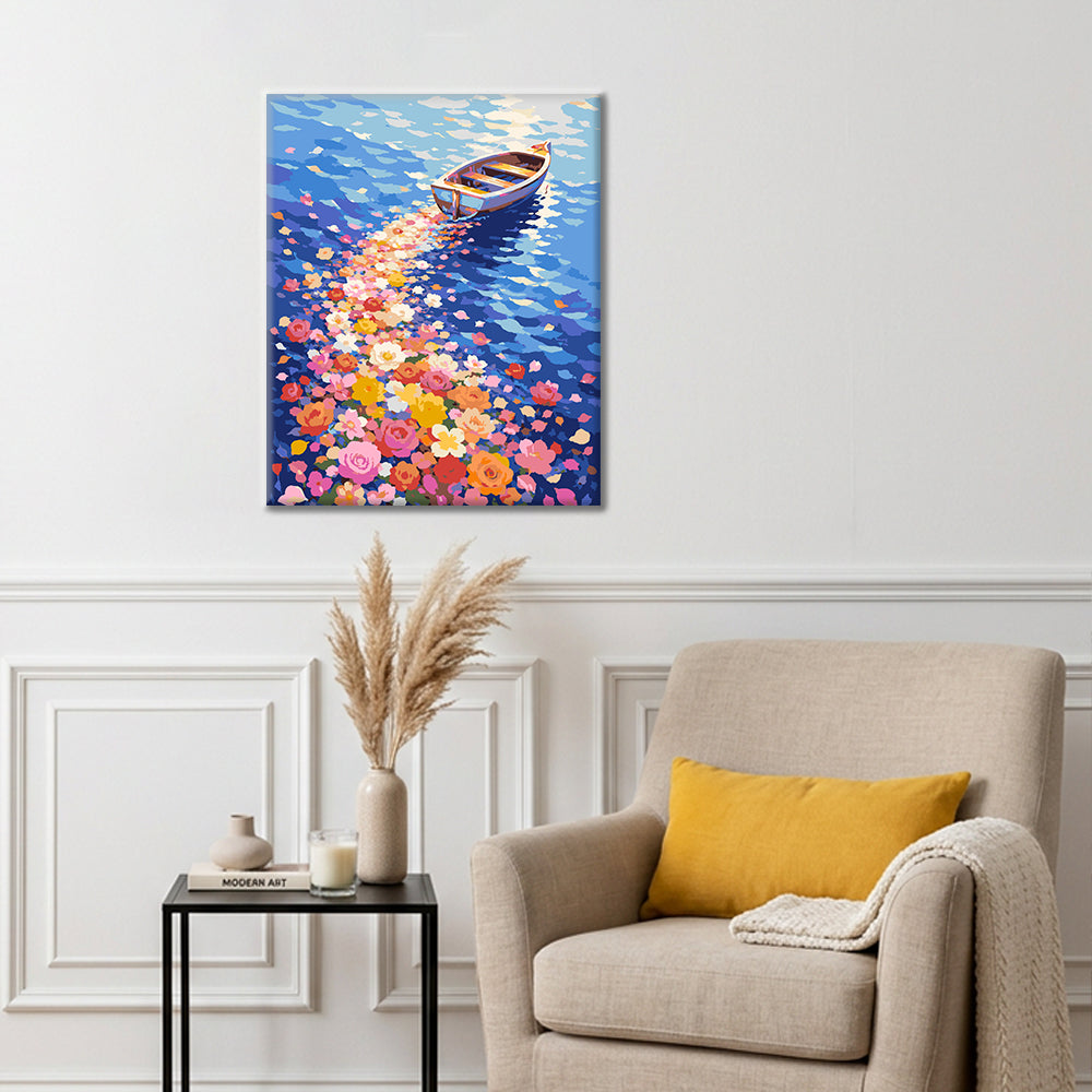 Viaje por el campo de flores – Pintura por números