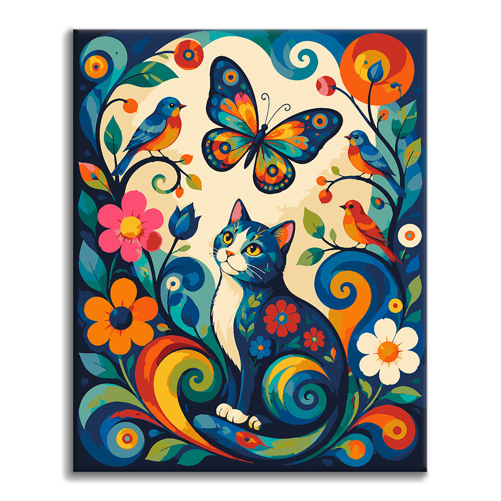 Gato de jardín – Pintura por números