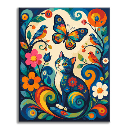 Gato de jardín – Pintura por números