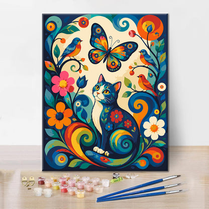 Gato de jardín – Pintura por números