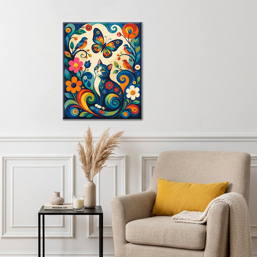 Gato de jardín – Pintura por números