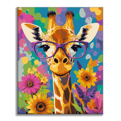 Jirafa hipster – Pintura por números